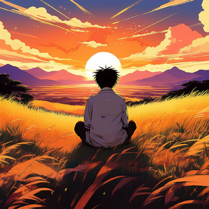 夕日を見つめて君を想う