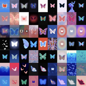 A glass house in the rain