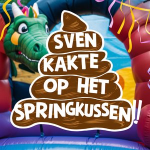 Sven kakte op het springkussen!