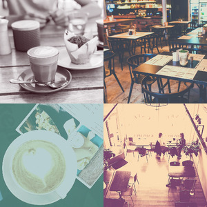 柔和的咖啡店时刻