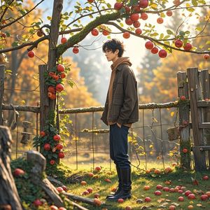 篱笆墙上的苹果香_简单