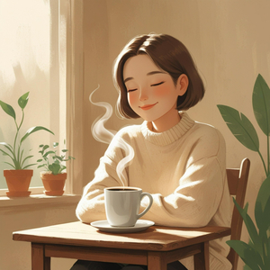 朝コーヒーとともに