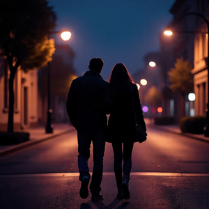 Walking Together on Valentine Night
