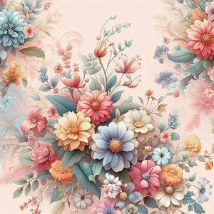 Beautiful flowers flutter in the air