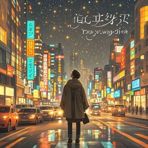 都市灯火中的眷恋