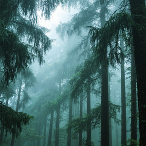 轻烟薄雾绕青山