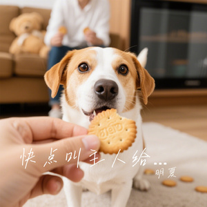 快点叫主人给你饼干吃