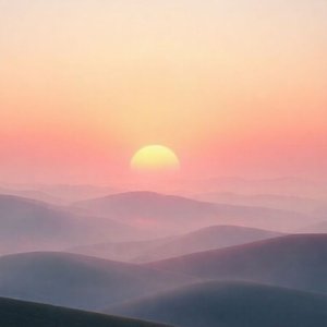 Gentle Lines over Warm Morning Sky