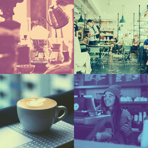 柔和的休闲咖啡店时刻