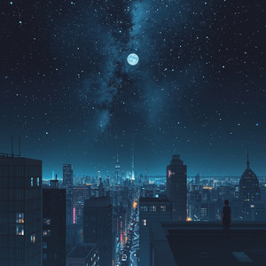 街と星が重なる空
