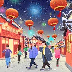 逛街喜庆迎节日·琵琶国潮风