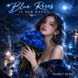 Blue Roses in Her Hands