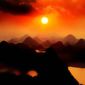 余日畔 秋山巅