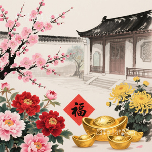 四季发财福满门