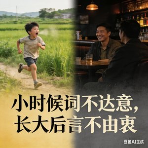小时候词不达意，长大后言不由衷