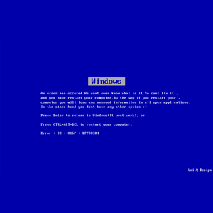 L'écran bleu de la mort