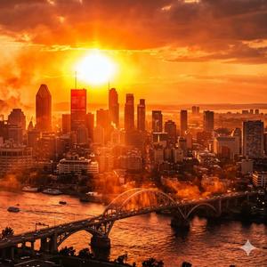 Humidex 40 Montreal on fire Quebec ver 2