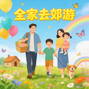 全家去郊游