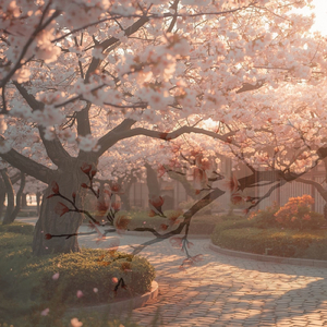 春の花の優雅さ