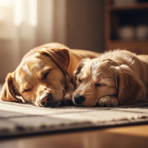 犬と猫のひだまり