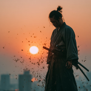 Lone Samurai in Neon Shadows (Instrumental)