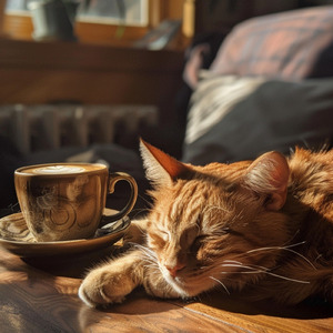 コーヒーと猫の昼下がり