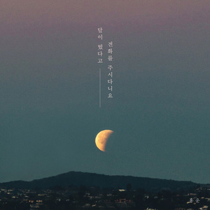 달이 떴다고 전화를 주시다니요