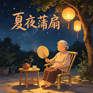 《夏夜蒲扇》