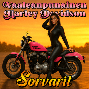 Vaaleanpunainen Harley Davidson