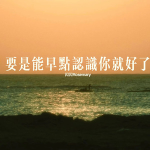 要是能早点认识你就好了