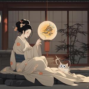 SHAMISEN x Lo-fi || 満月の夜祭り|| Background Music for Studying or Working