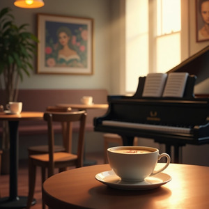 朝の光とコーヒー