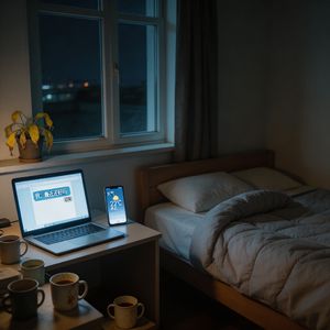 深夜一个人的房间