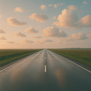 Clouds Float on Quiet Roads