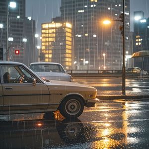 楼下雨夜