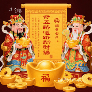 五路财神招财咒