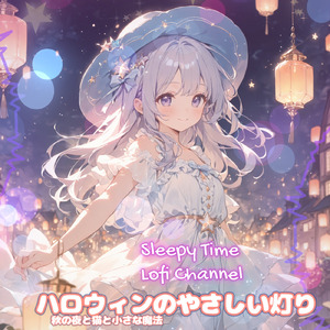 ハロウィンのやさしい灯り 秋の夜と猫と小さな魔法