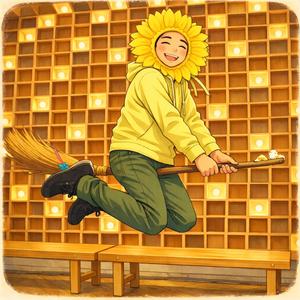 魔法のほうきとひまわりの種