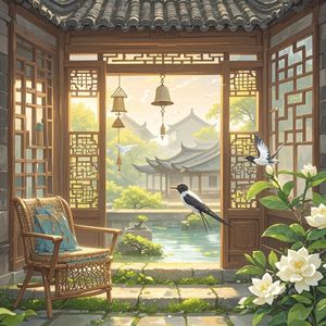 窗棂上的时光_百变sky小风铃