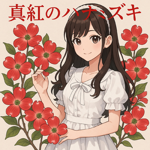 真紅のハナミズキ