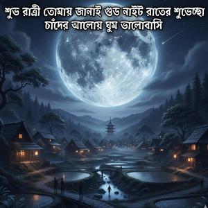শুভ রাত্রী তোমায় জানাই গুড নাইট রাতের শুভেচ্ছা চাঁদের আলোয় ঘুম ভালোবাসি | Shuvo Ratri Tumai Janay Good Night Wishes Rater Shuvescha Cader Aloi Ghum Bhalobashi