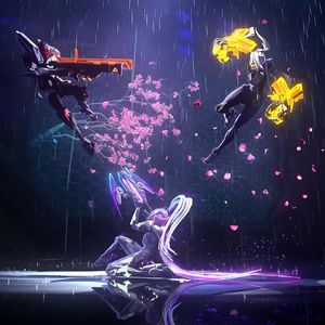 即兴创作-你将饱含诗意 霓虹 细雨 樱花