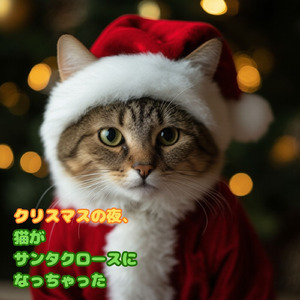クリスマスの夜、猫がサンタクロースになっちゃった