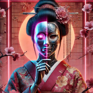 Blade Queen : Cyberpunk Geisha Assassin