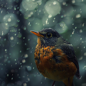Binaural Calm with Rain and Feathered Friends