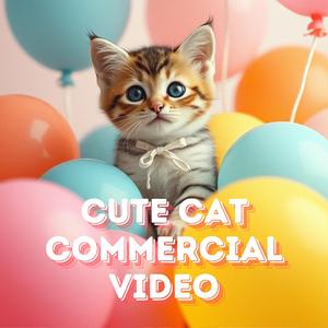 Cute cat commercial video