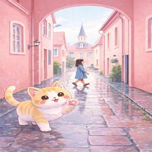 비오는 날의 핑크