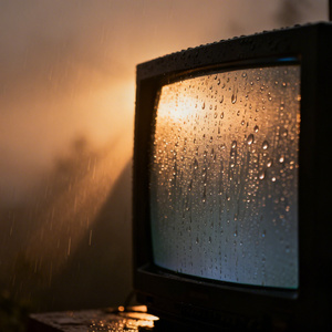雨落屏前