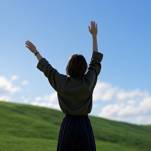 Blue sky, open your hands