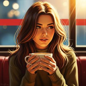 ক্যাফেতে একলা মেয়ে